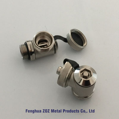Heating Manifold End Cap Drain Valve , Manifolds End Cap with Vent & Drain Valve