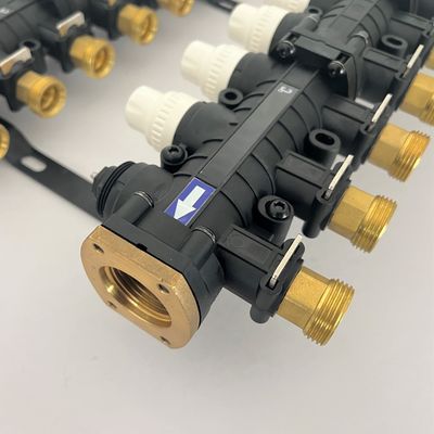 Radiant Floor Heat Manifolds, EP Radiant Heat Manifold,Nylon Manifold with flow meter with bracket for Radiant heating