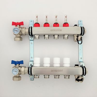 stainless steel radiant water heating manifolds for central heating system, floor heating manifold