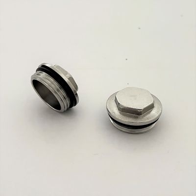 End cap for heating manifold ,End plug for heating manifold , 1" BSP Brass Flanged Plug