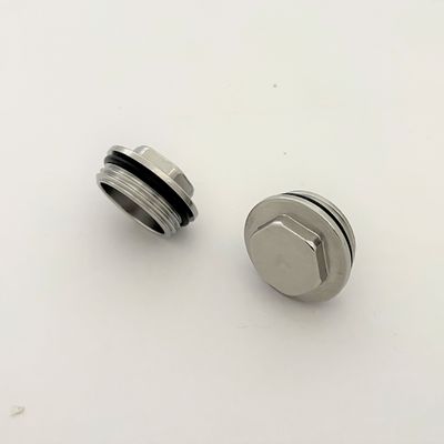 End cap for heating manifold ,End plug for heating manifold , 1" BSP Brass Flanged Plug