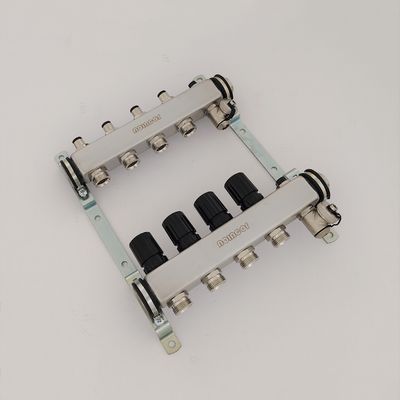 4 Loop water SS manifold for central underfloor heating system , Under floor heating manifolds