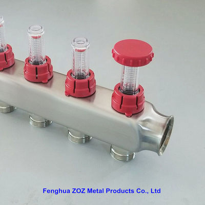 Heating Manifold Flow Meter Valve , Underfloor Manifold 1/2" Flow Meter, Under Floor Heating Manifold Stainless Steel Fl
