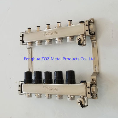 ZZ18056 Stainless Steel Underfloor Heating Manifold with Adjust Valves