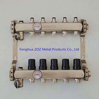 Stainless Steel Hydronic Pex Radiant Heating Manifolds