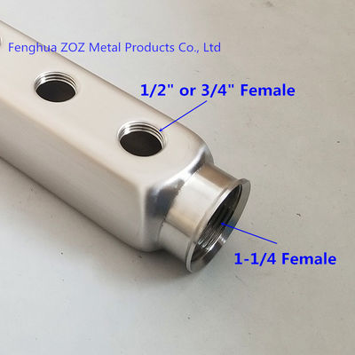 1-1/4" Stainless Steel Manifold Bar for Water and  Heating Systems
