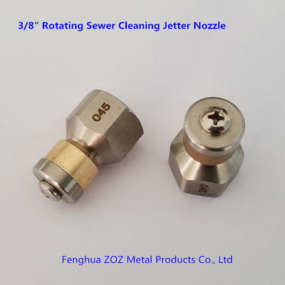 3/8" Rotating Drain Sewer Jetter Nozzle , Rotating 3/8" Sewer Jetter Drain Cleaning Nozzle