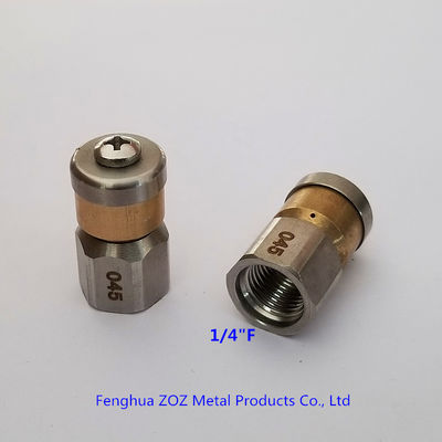 1/4" Rotating Drain Sewer Cleaning Nozzle , Rotating Sewer Nozzle