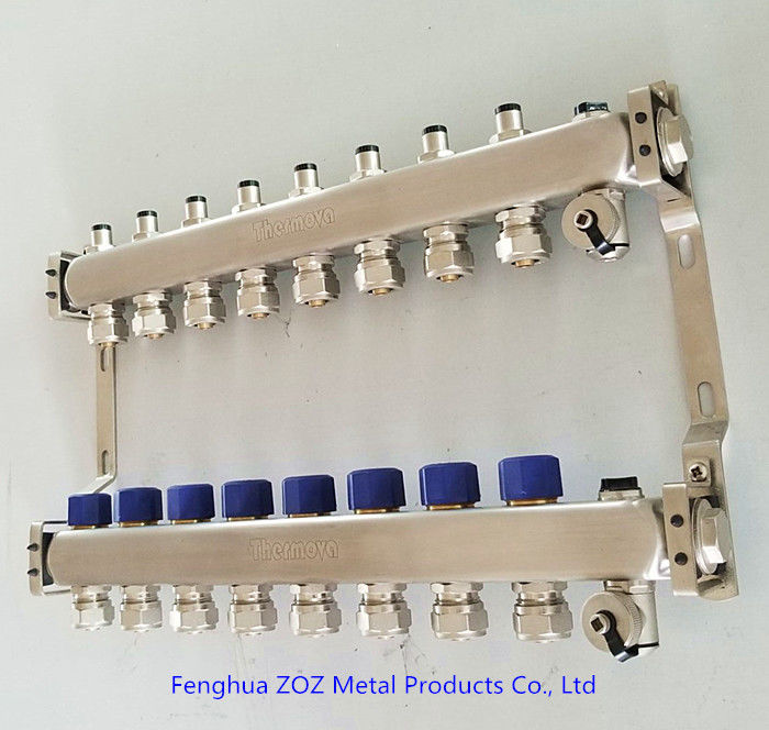 Floor Heating Water Manifolds are available for 2 - 12 loop underfloor heating circuits